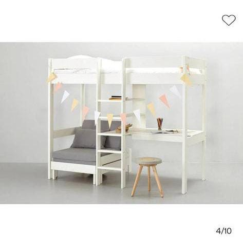 Zo goed als nieuw hoogslaper/stapelbed met bureau en bank, Huis en Inrichting, Slaapkamer | Stapelbedden en Hoogslapers, Eenpersoons