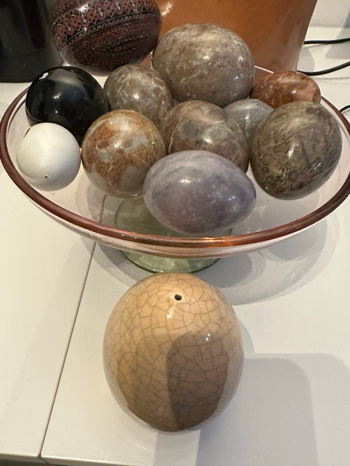 Decoratieve stenen eieren en bollen, Ophalen of Verzenden, Gebruikt, Overige typen