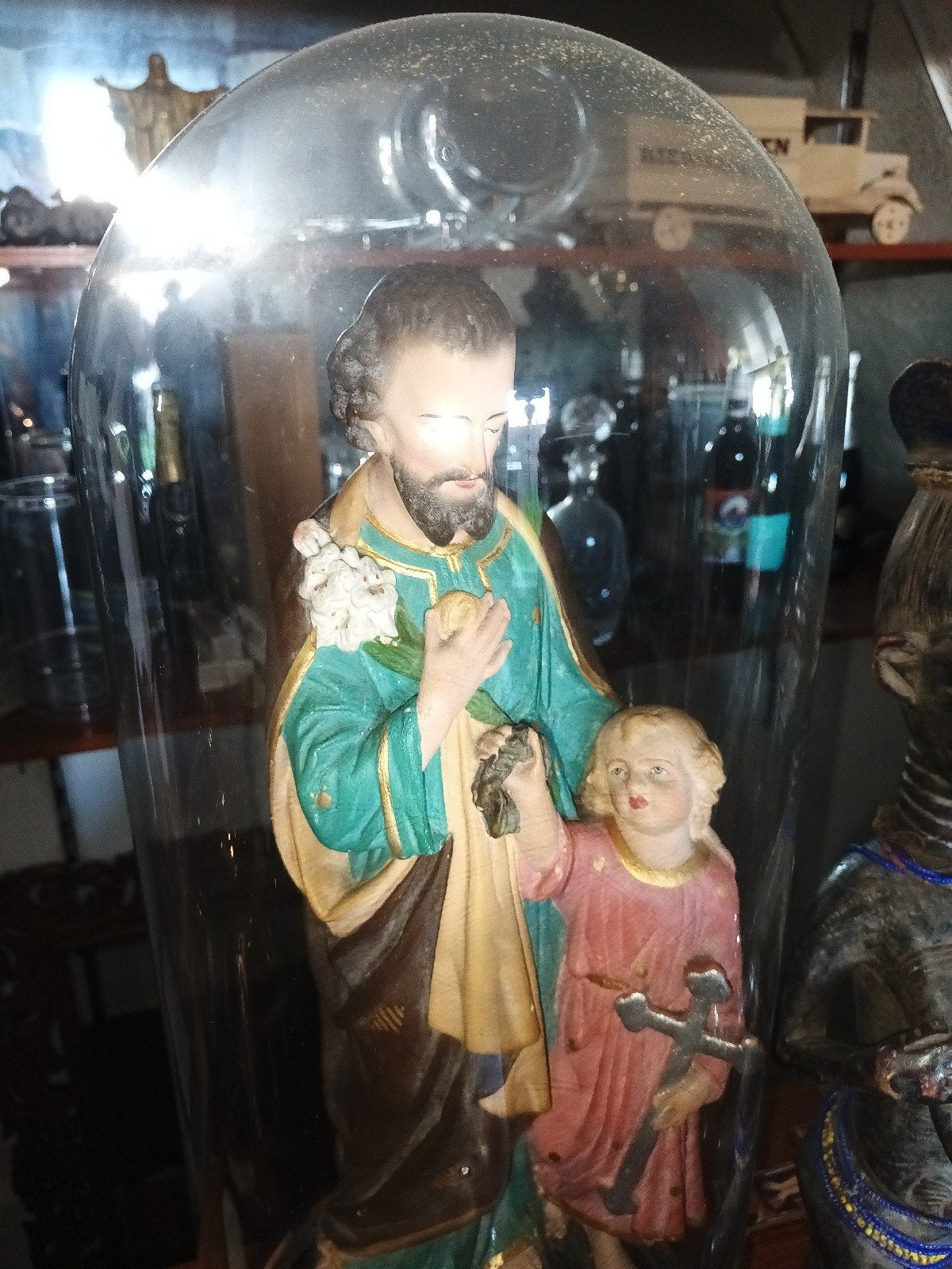 Heilige beeld en stolp. Evt los tekoop bieden vanaf 40 euro, Antiek en Kunst, Ophalen of Verzenden