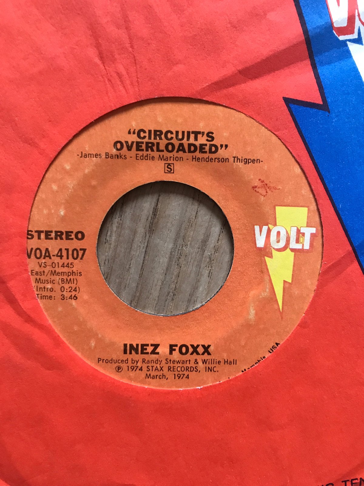 Inez foxx / circuit’s overloaded / volt records, Ophalen of Verzenden, Zo goed als nieuw, Pop
