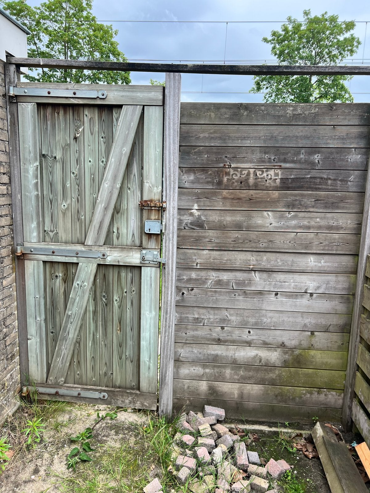 Houten tuinpoort, Tuin en Terras, Tuinpoorten, Ophalen, Gebruikt, Minder dan 100 cm, Looppoort