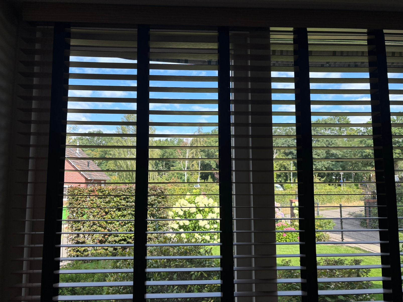 2 x jaloezieën houtkleur pvc, Huis en Inrichting, Ophalen, Zo goed als nieuw, Jaloezie