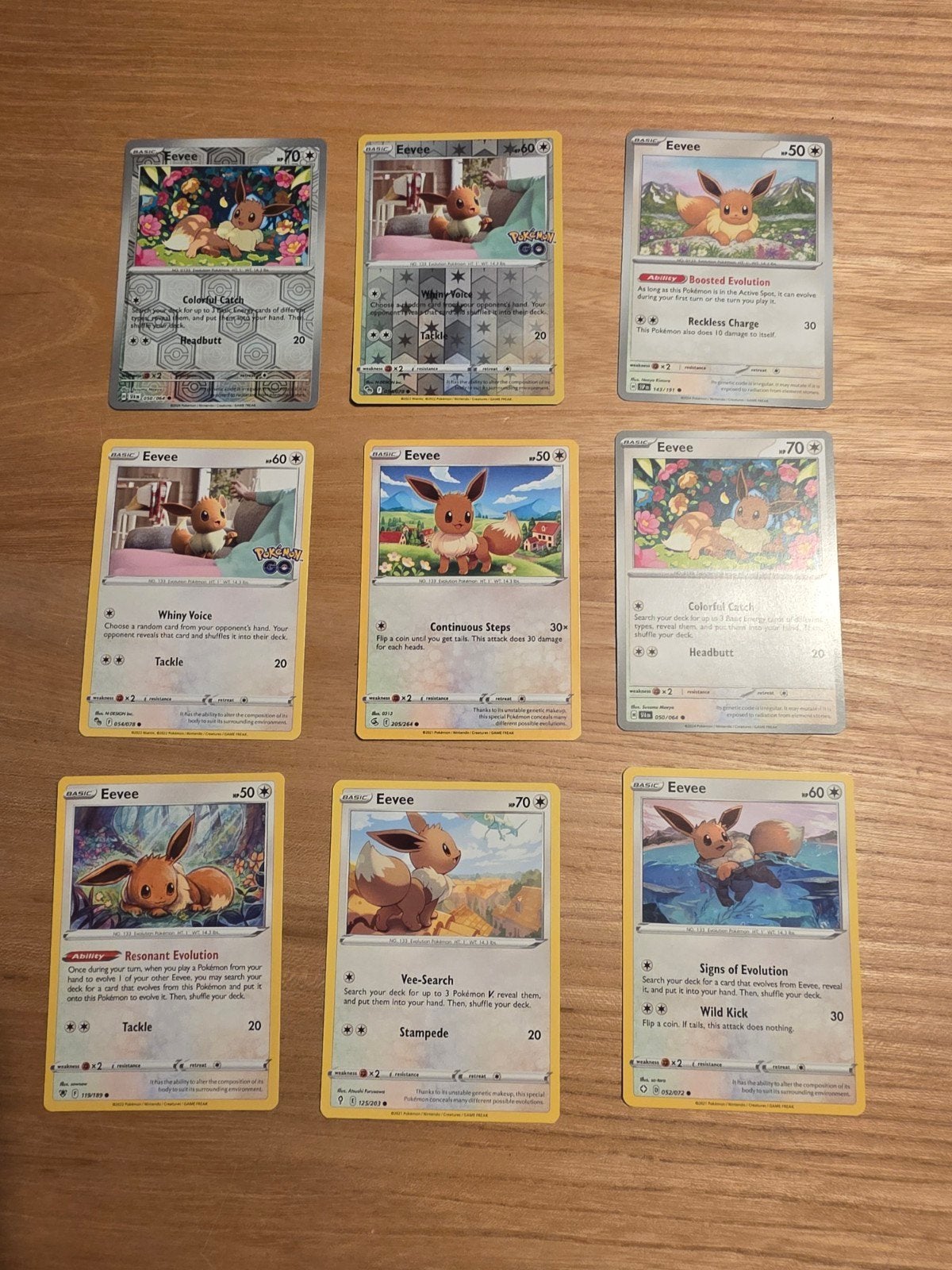 Eevee pokemon kaarten set, Ophalen of Verzenden, Meerdere kaarten
