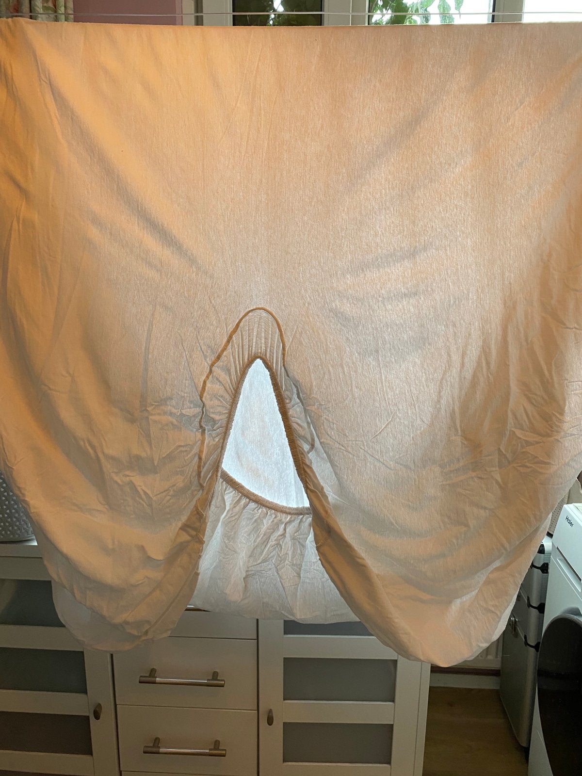 Splittopper hoeslaken 160/200 100% Katoen. 2 stuks., Tweepersoons, Ophalen of Verzenden, Zo goed als nieuw, Wit