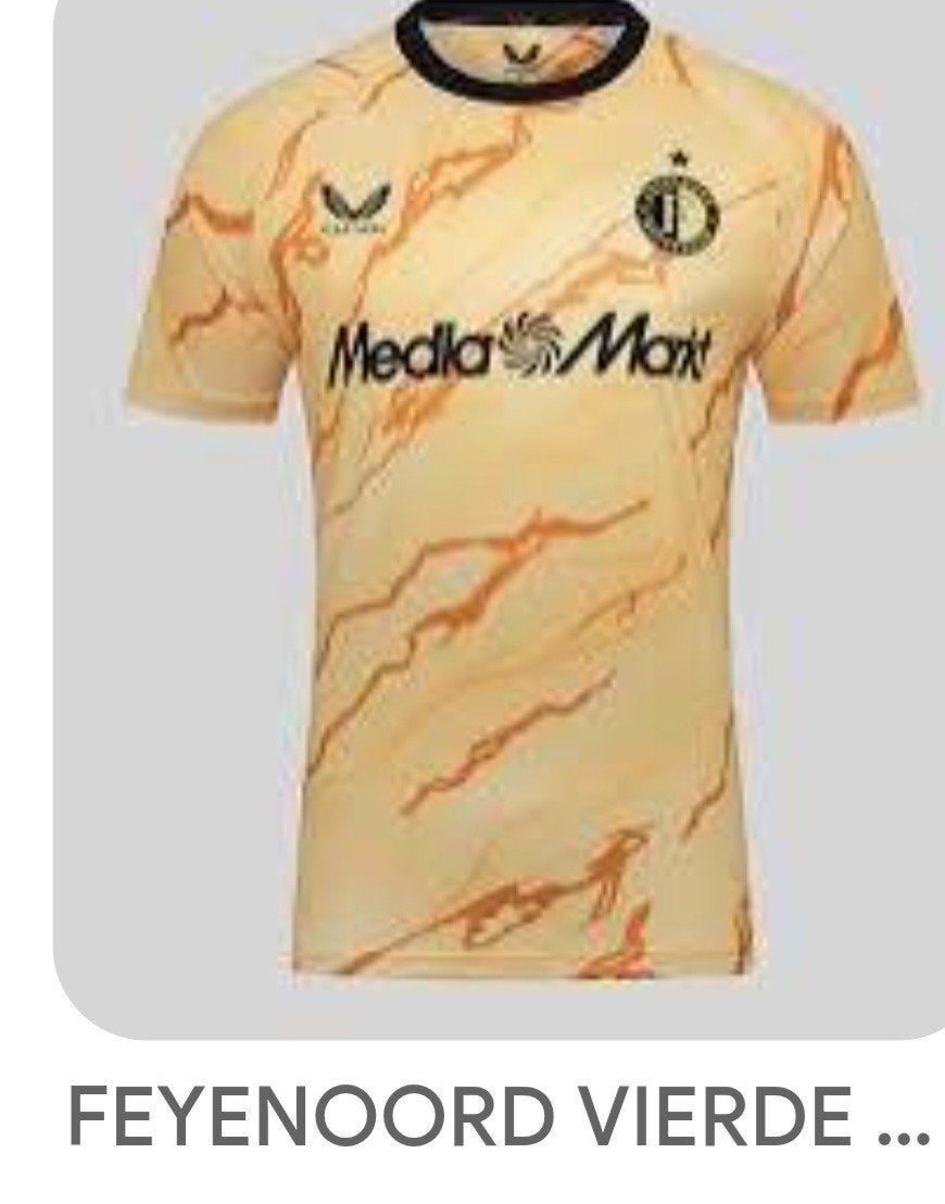 Feyenoord Castore Shirt Geel-Goud Maat M, Geel, Ophalen of Verzenden, Zo goed als nieuw, Voetbal