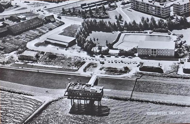 Delfzijl Eemshotel- Luchtfoto, Verzenden, 1960 tot 1980, Ongelopen, Groningen