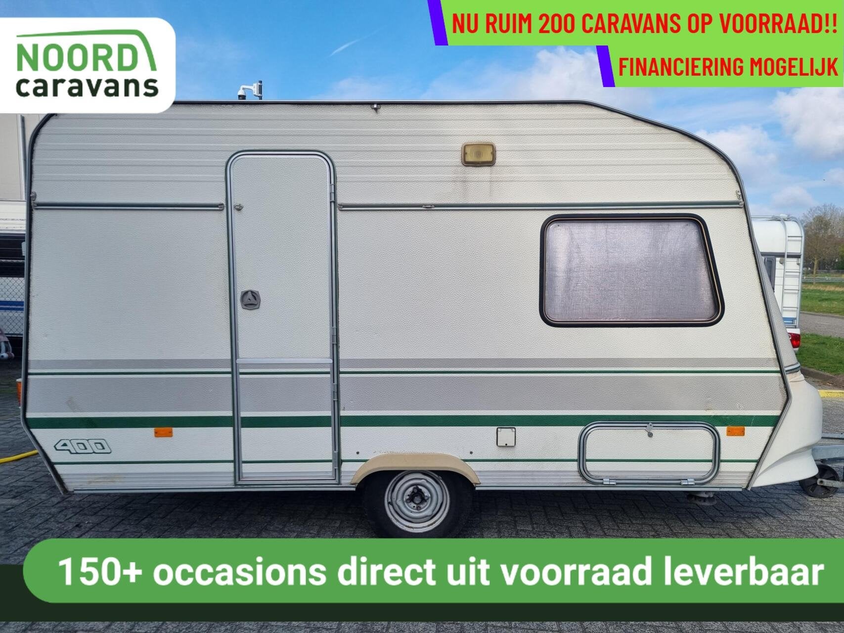 Chateau LA CAR TROPHEE 400 ENKELE BEDDEN + VOORTENT + TOILET, Caravans en Kamperen, Caravans, Chateau, Tot en met 2, Bedrijf, 5 tot 6 meter