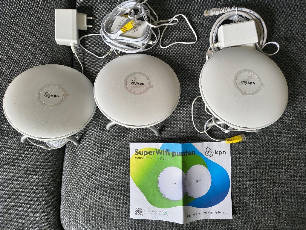 KPN SuperWifi Access Points / Mesh systeem 3 X Access Points, Ophalen of Verzenden, Zo goed als nieuw, Kpn