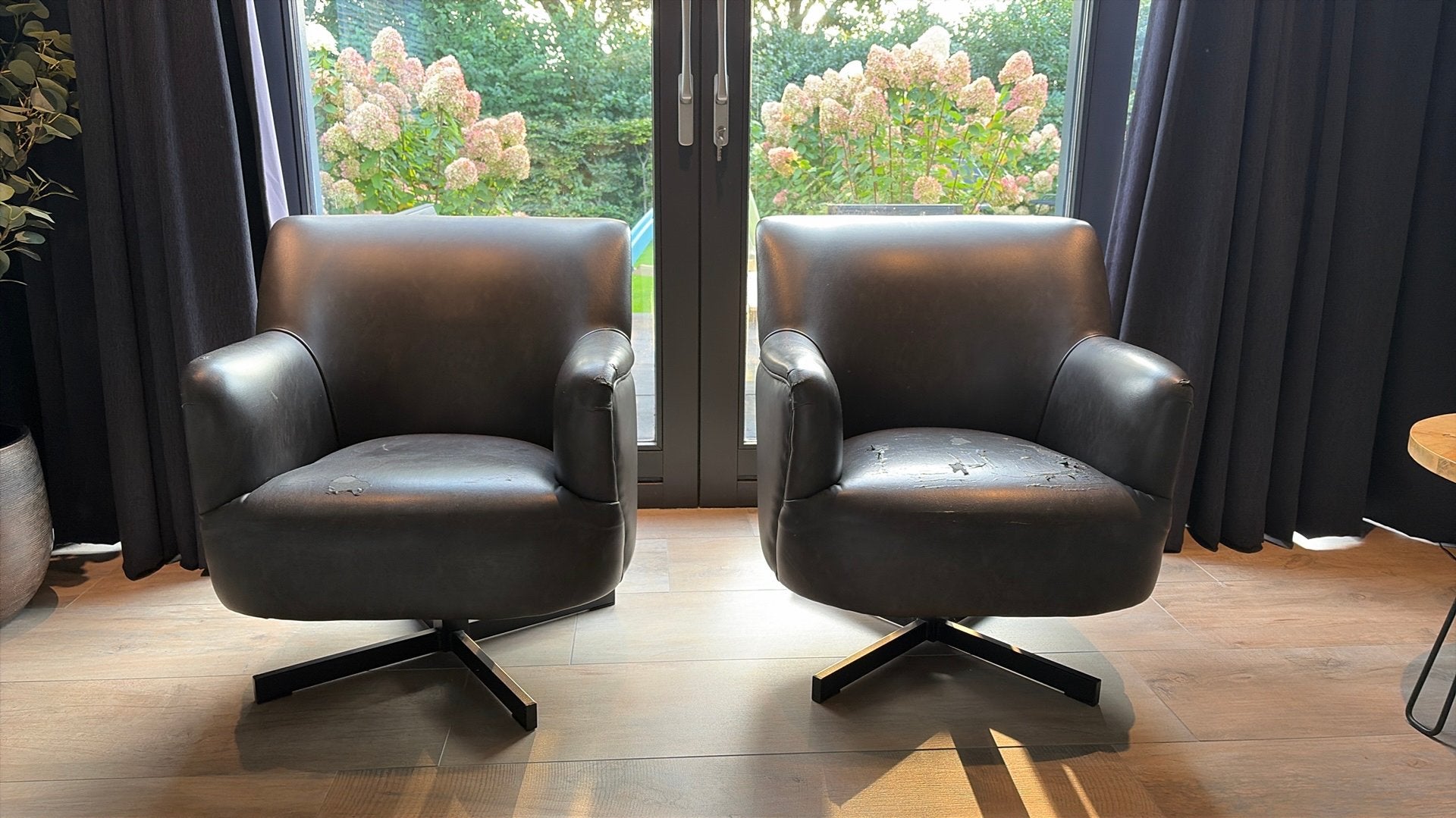 2x woonkamerstoel, draaifauteuil, fauteuil, draaistoel, Ophalen, Overige materialen, Gebruikt, 75 tot 100 cm