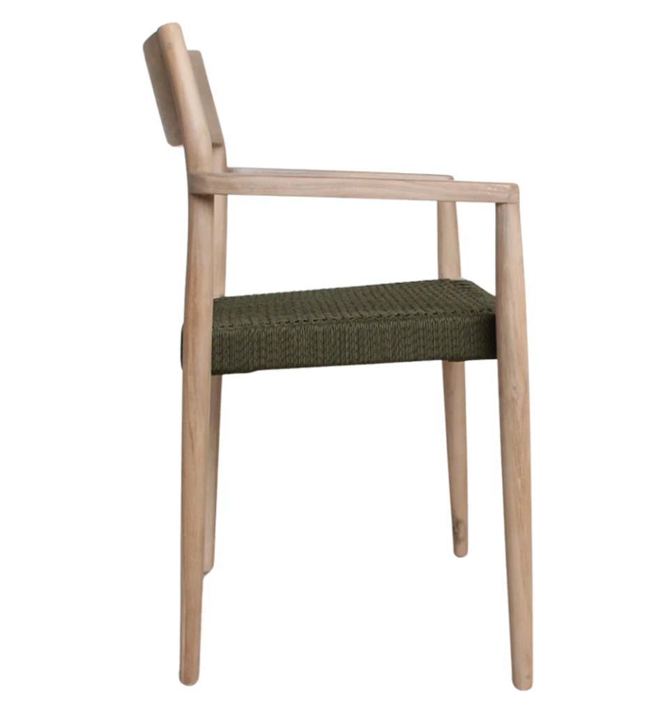 Raw Materials Freya Tuinstoel Teak Arm Set 4 €359 p stuk nu, Raw Materials, Nieuw, Ophalen of Verzenden, Bruin