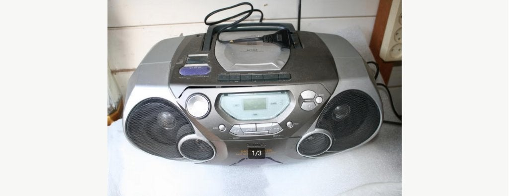 Philips Draagbare Radio - CD - Cassettespeler., Audio, Tv en Foto, Radio's, Ophalen, Gebruikt, Radio, Met cd-speler