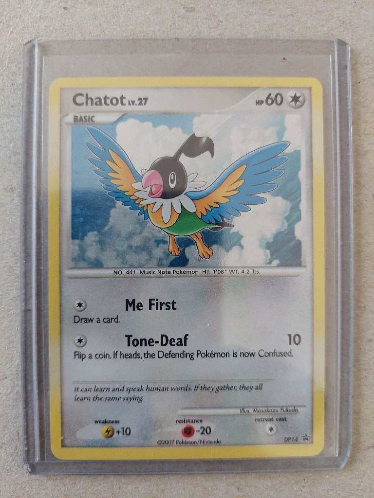 Pokemon Kaarten  Diamond & Pearl  Promo  DP14 Chatot Holo, Hobby en Vrije tijd, Verzamelkaartspellen | Pokémon, Ophalen of Verzenden