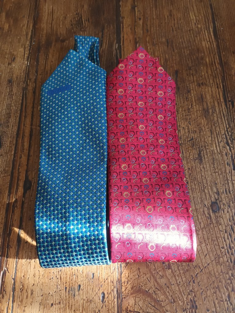 Stropdas 2x/ Volvo/ Shell, Kleding | Heren, Blauw, Zo goed als nieuw, Met patroon, Volvo- Shell