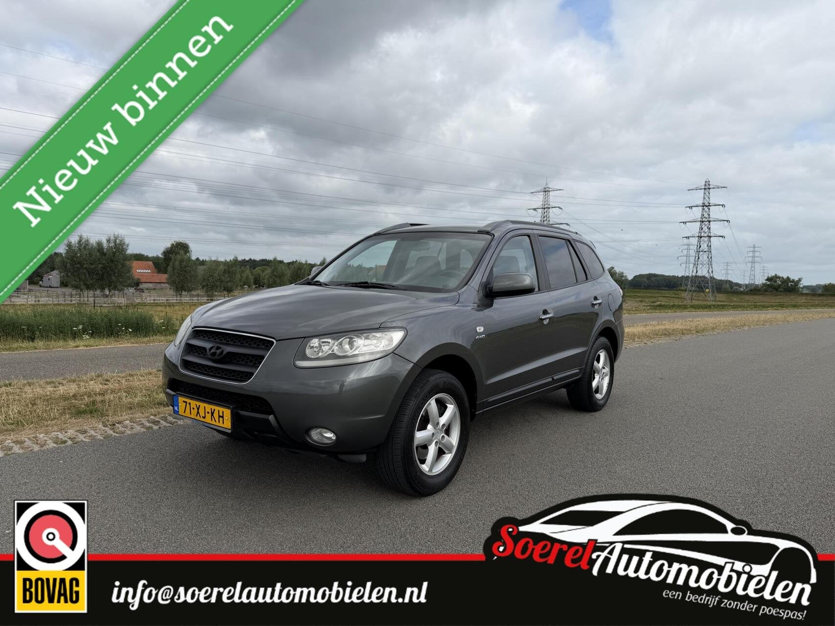 Hyundai Santa Fe 2.7i V6 4WD StyleAUTOMAAT, Auto's, Automaat, Santa Fe, Gebruikt, Lederen bekleding