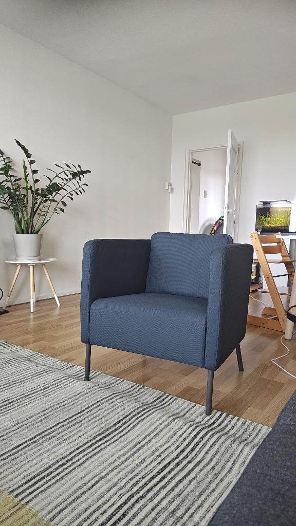 Fauteuil Ekero Ikea Twee stuks, Huis en Inrichting, Fauteuils, Zo goed als nieuw, Hout, Stof, 75 tot 100 cm, 75 tot 100 cm, Ophalen