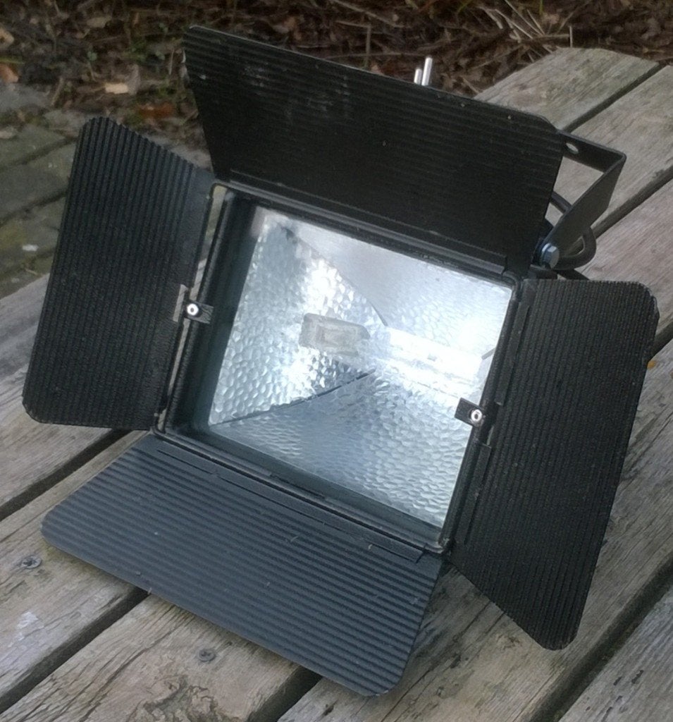 Bouwlamp 500 Watt met barndoor, Doe-het-zelf en Verbouw, Bouwverlichting, Gebruikt, Lamp, 200 tot 500 watt, Ophalen of Verzenden