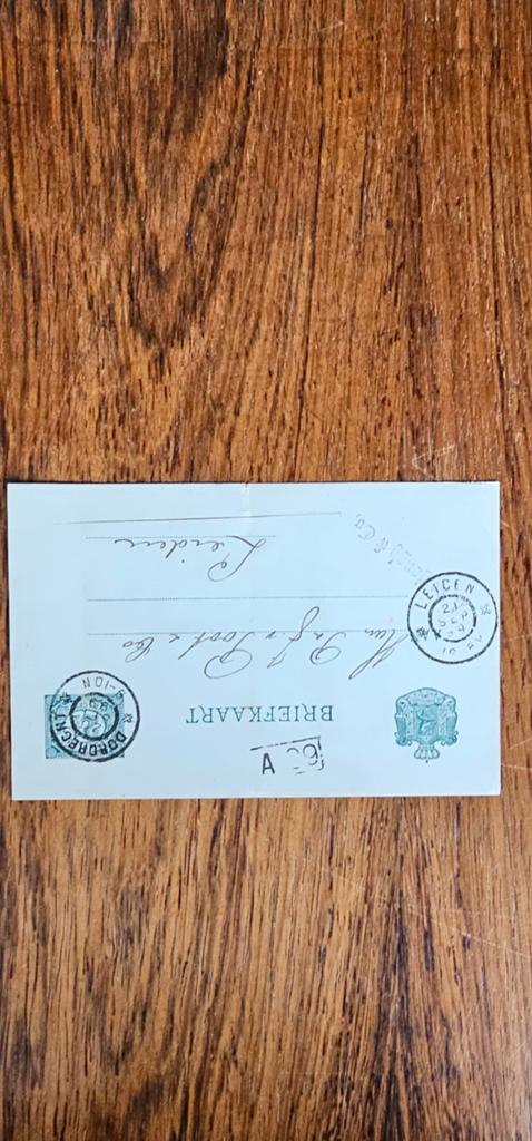 Echt gelopen briefkaart uit 1899 - Zeldzaam verzamelobject, Verzamelen, Ansichtkaarten | Nederland, Verzenden, Voor 1920, Zuid-Holland