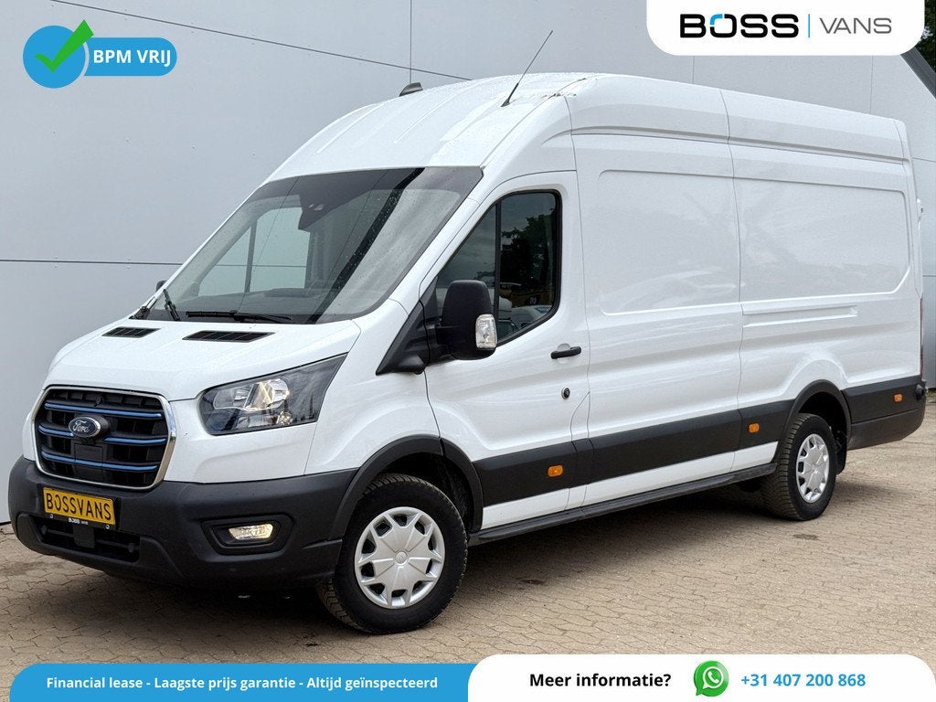 Ford E-Transit 68kWh 184PK L4H3 317km WLTP 96,5% (SOH) BEV S, Automaat, Achterwielaandrijving, Gebruikt, Wit