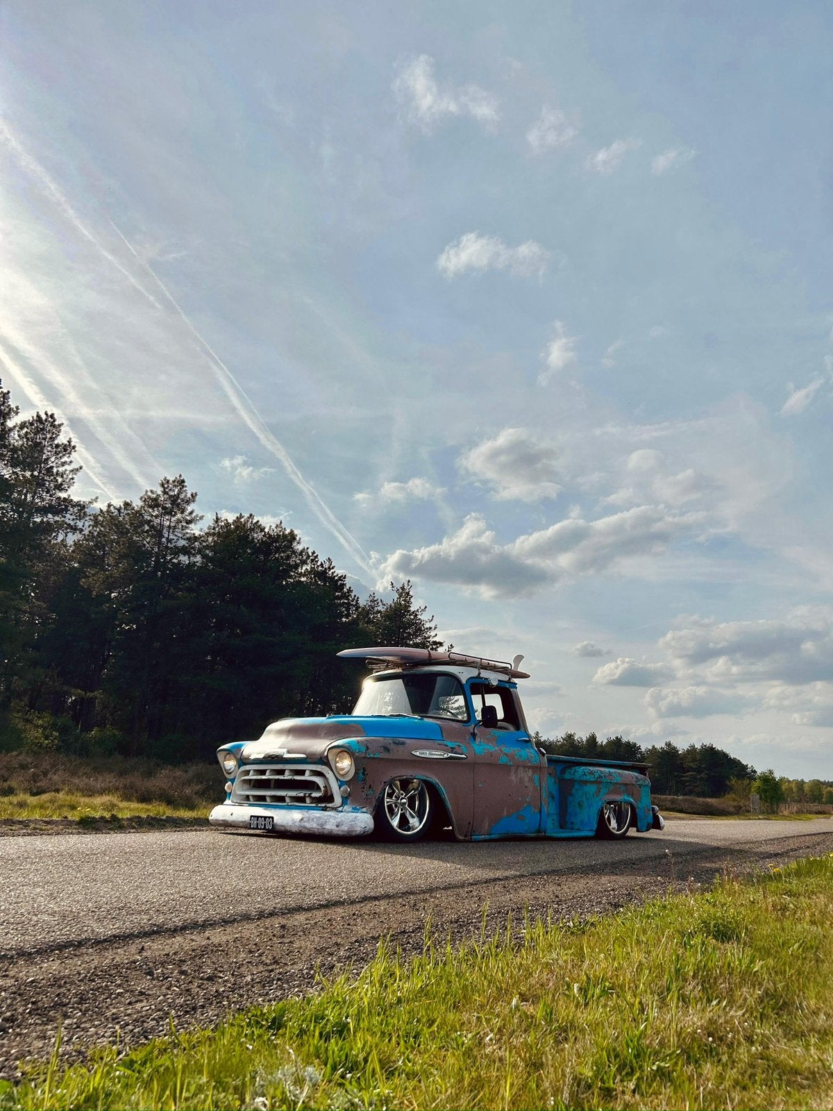 Chevrolet 3200 Apache 1957 Body off., Auto's, Chevrolet, Automaat, 6299 cc, Overige carrosserieën, Blauw