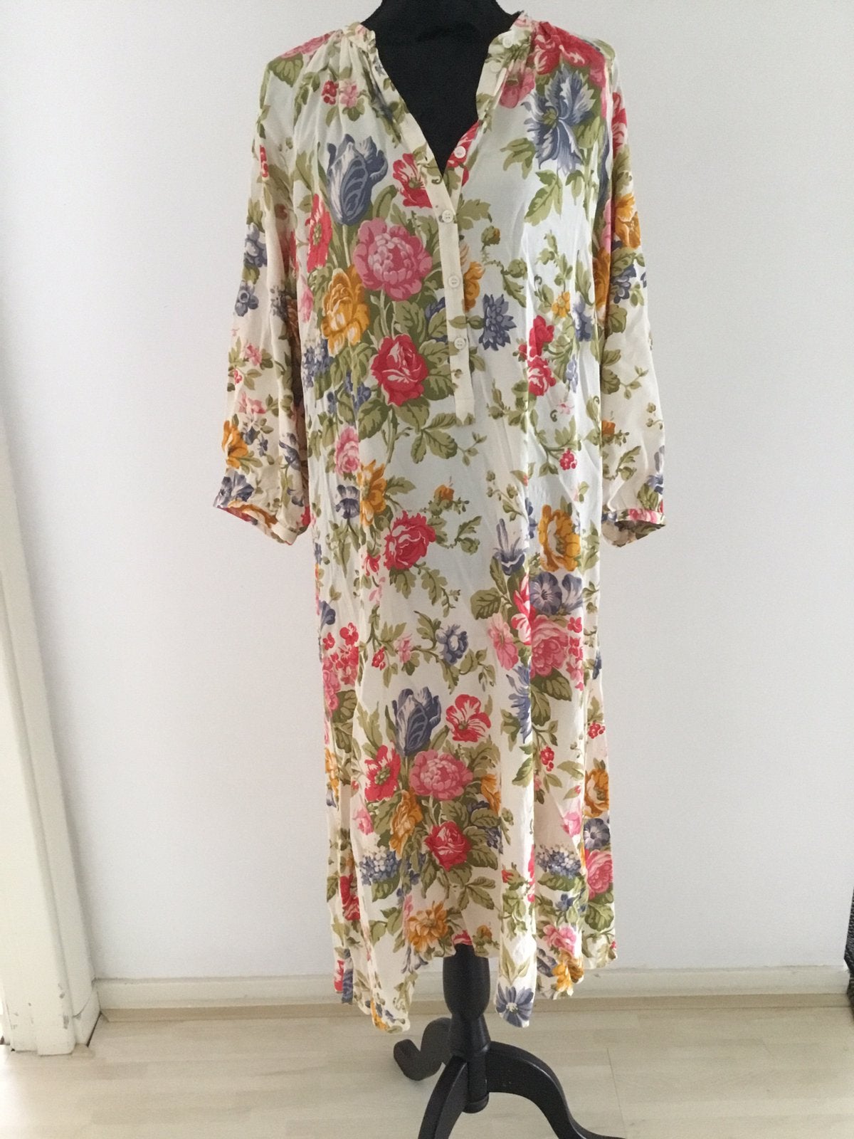 Zara bloemenjurk xxl, Verzenden, Zo goed als nieuw, Maat 46/48 (XL) of groter, Onder de knie