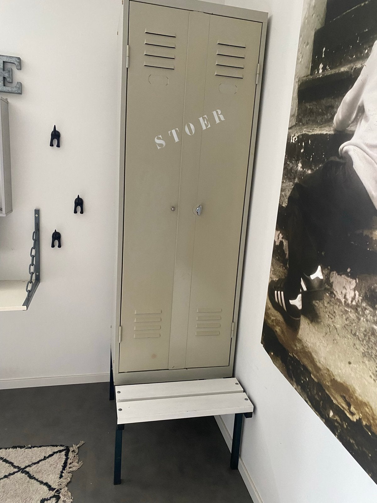 Stoere Lockerkast - 50x208 cm - Gebruikt met karakter, Ophalen, Gebruikt