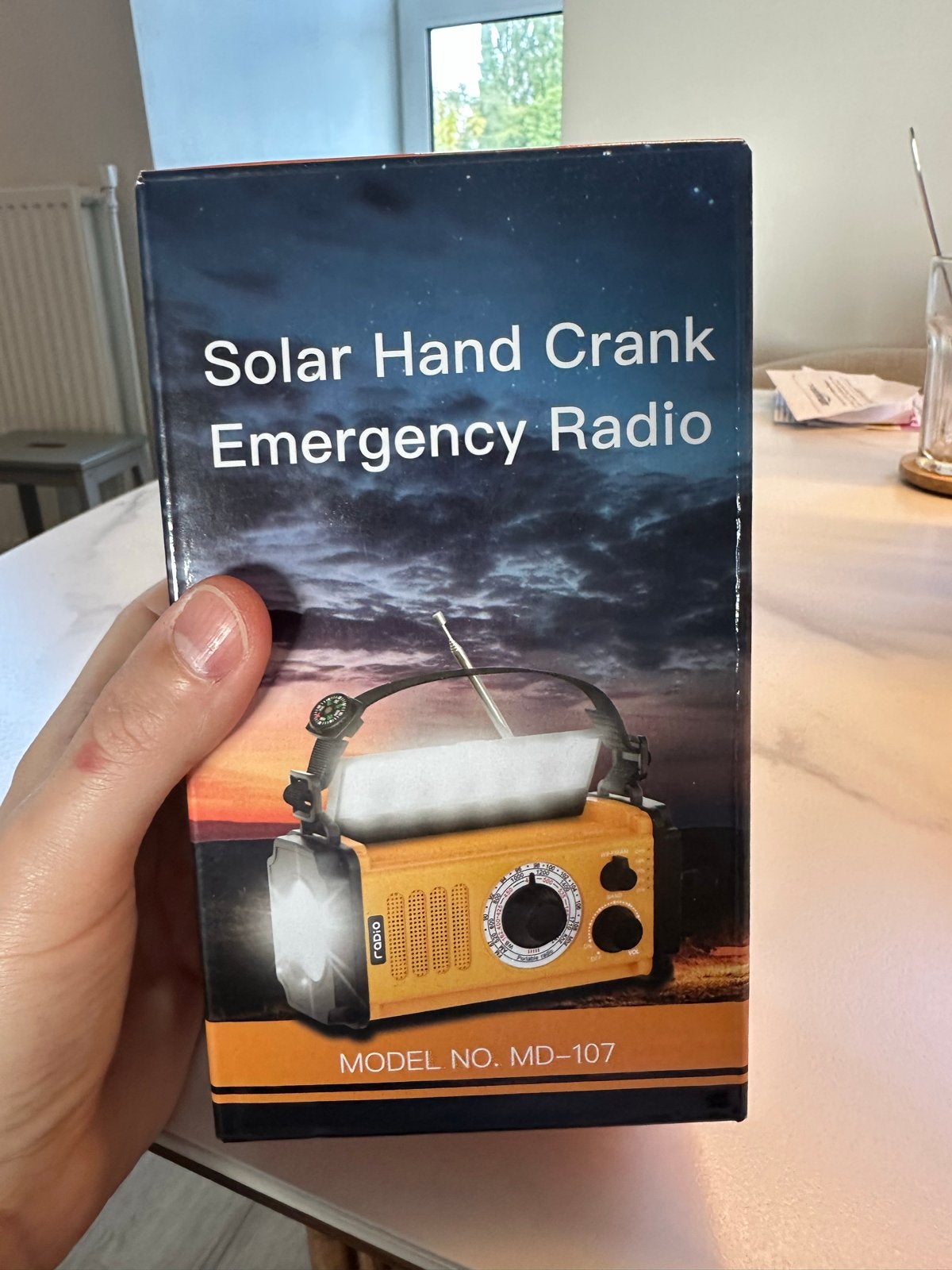Solar Hand Crank Noodradio - Model MD-107, Ophalen of Verzenden, Nieuw, Wereldontvanger