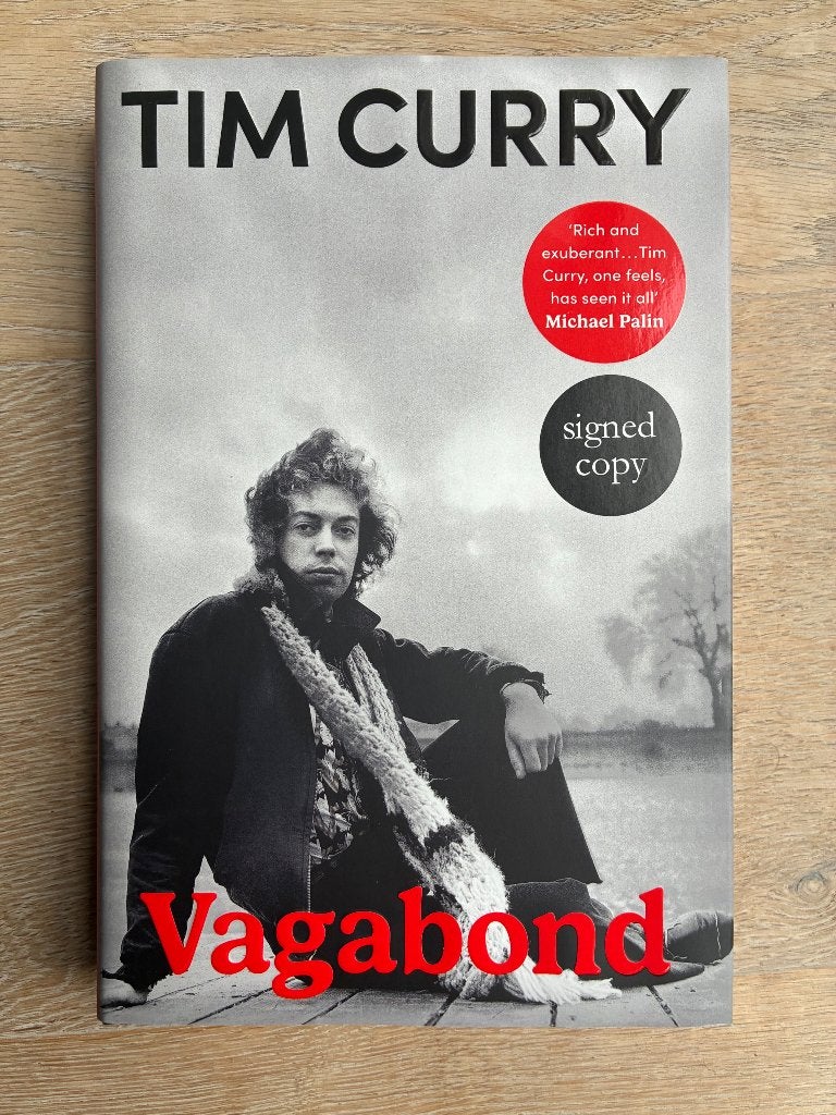 Tim Curry Vagabond gesigneerd boek handtekening, Verzamelen, Ophalen of Verzenden, Nieuw, Boek, Tijdschrift of Artikel, Gesigneerd