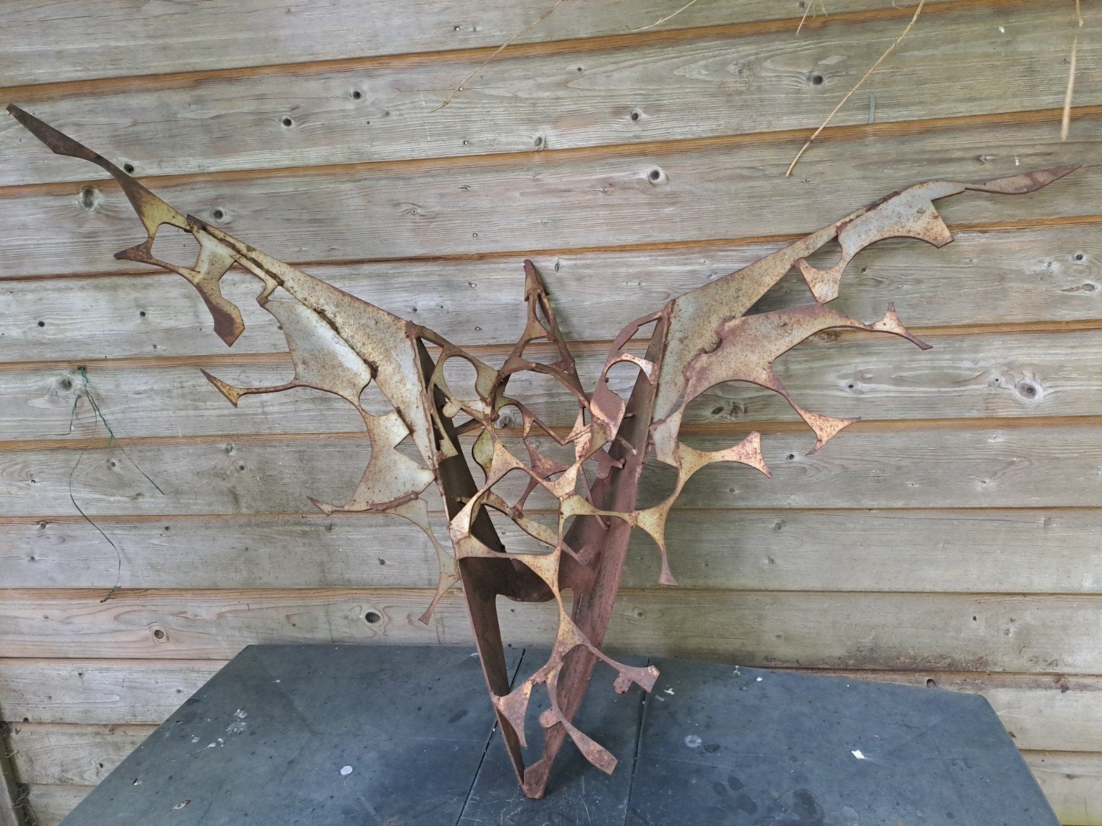 Abstract metalen sculptuur - tuin kunst, Antiek en Kunst, Ophalen, Handgemaakt, 50 - 100 cm, Beeld