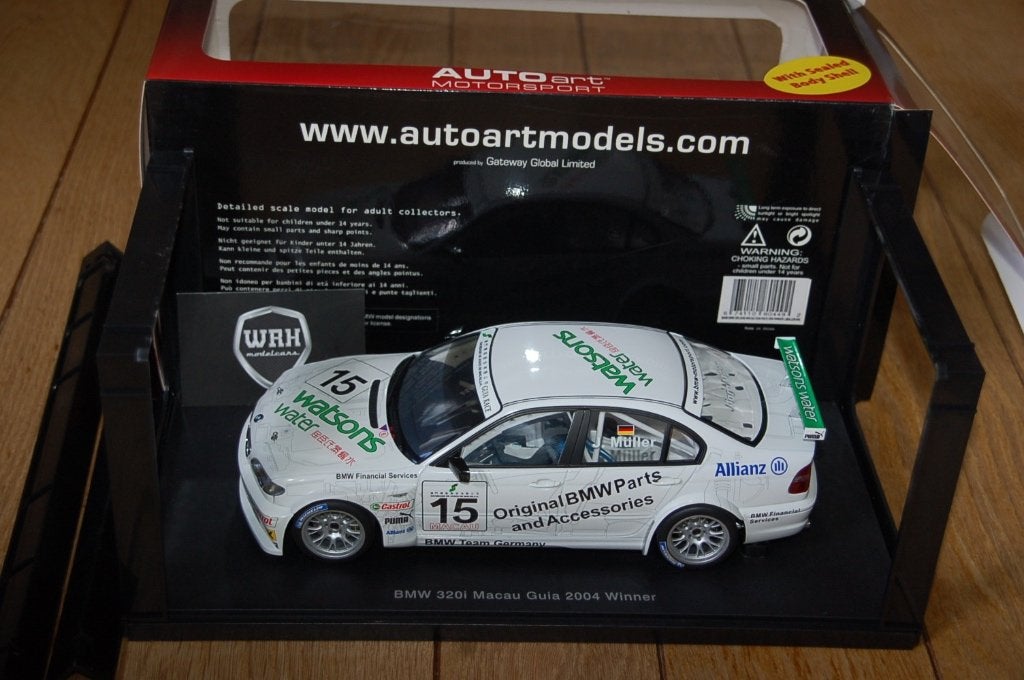 1:18 BMW 320I E46 MACAU WATSON #15 Autoart WRH, Hobby en Vrije tijd, Verzenden, Zo goed als nieuw, Auto, Autoart