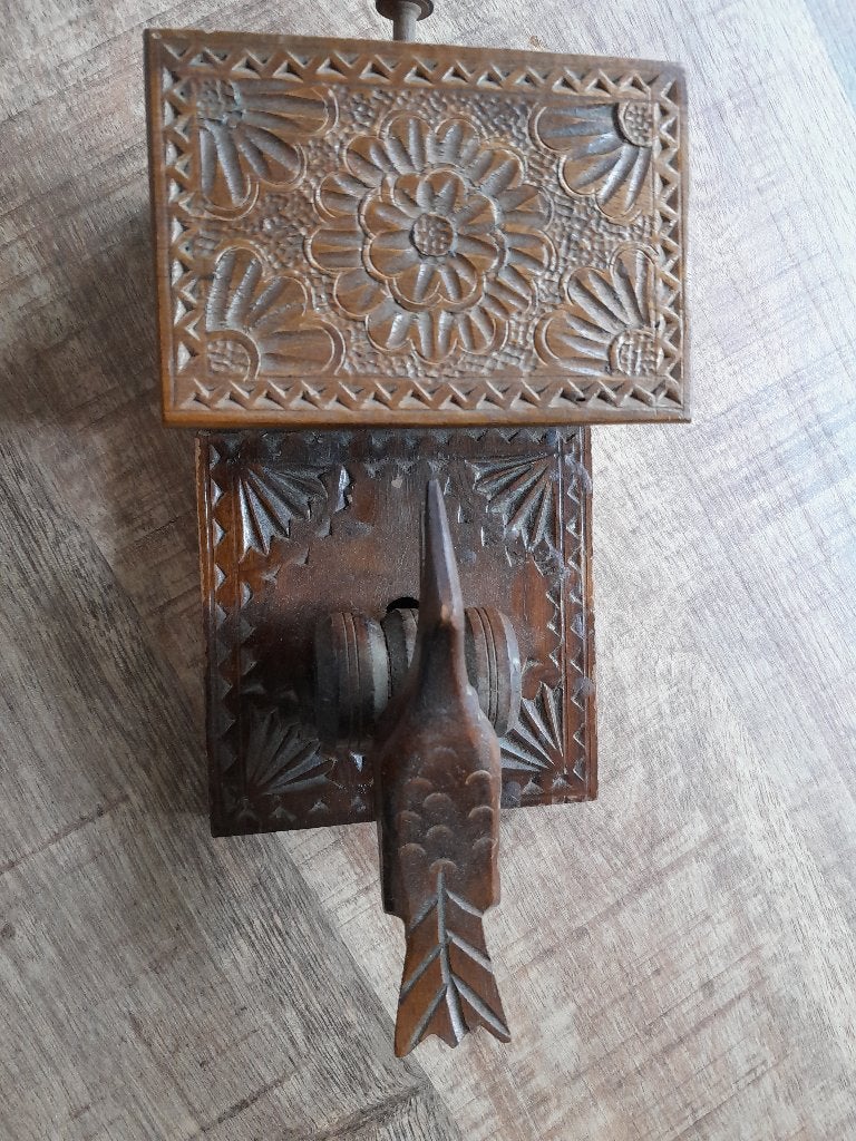 sigaretten dispenser hout met vogel  jaren 40/50, Antiek en Kunst, Ophalen of Verzenden