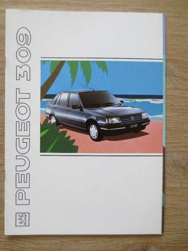Autofolder: Peugeot 309 met 3 & 4 luik foto's NIEUW uit 1991, Ophalen of Verzenden, Nieuw, Peugeot