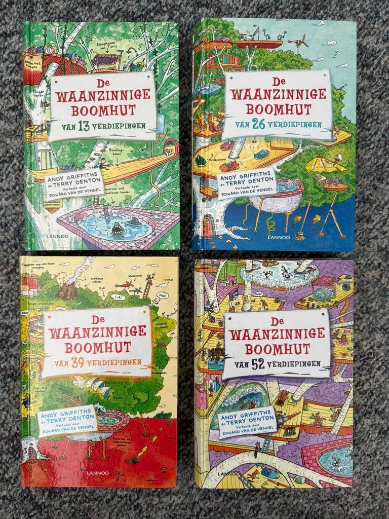 Boeken de waanzinnige boomhut deel 1-4, Ophalen of Verzenden, Zo goed als nieuw