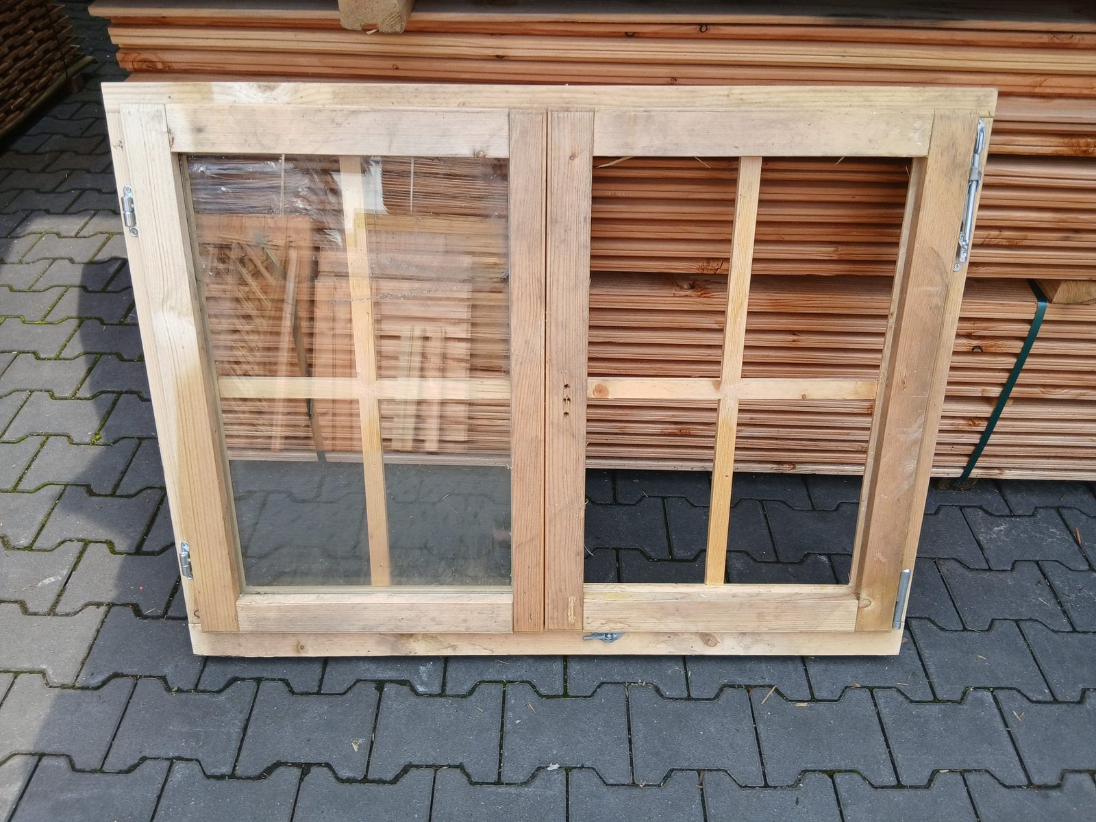 Vuren kozijn met 2 ramen, Ophalen, Nieuw, Hout, Raamkozijn