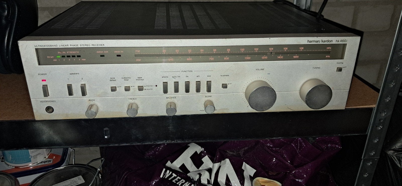 Harman Kardon HK 460i Receiver - Antenne defect, Overige merken, Gebruikt, Ophalen of Verzenden, Minder dan 60 watt