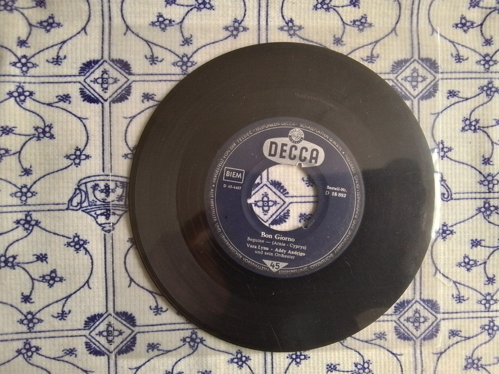 Vera lynn & Addy andrigo           Bon giorno, Ophalen of Verzenden, Zo goed als nieuw, 7 inch, Pop