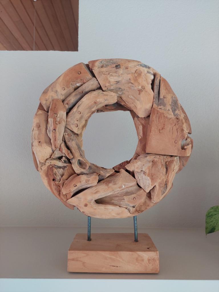 Houten ornament, Huis en Inrichting, Woonaccessoires | Kransen, Ophalen, Zo goed als nieuw