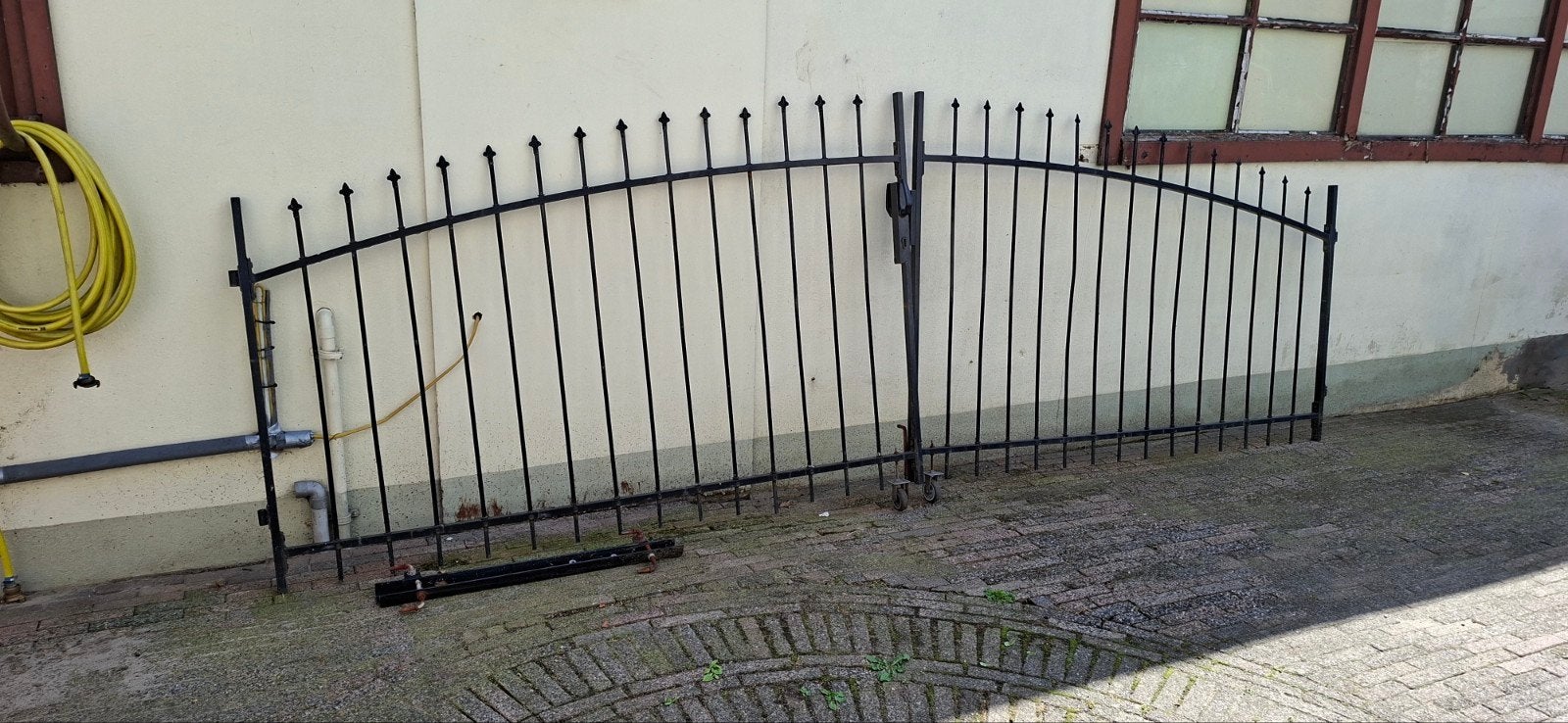 Zwart hekwerk , toegangspoort - Gebruikt, Tuin en Terras, Ophalen, Met poort, Gebruikt, Sierhekwerk