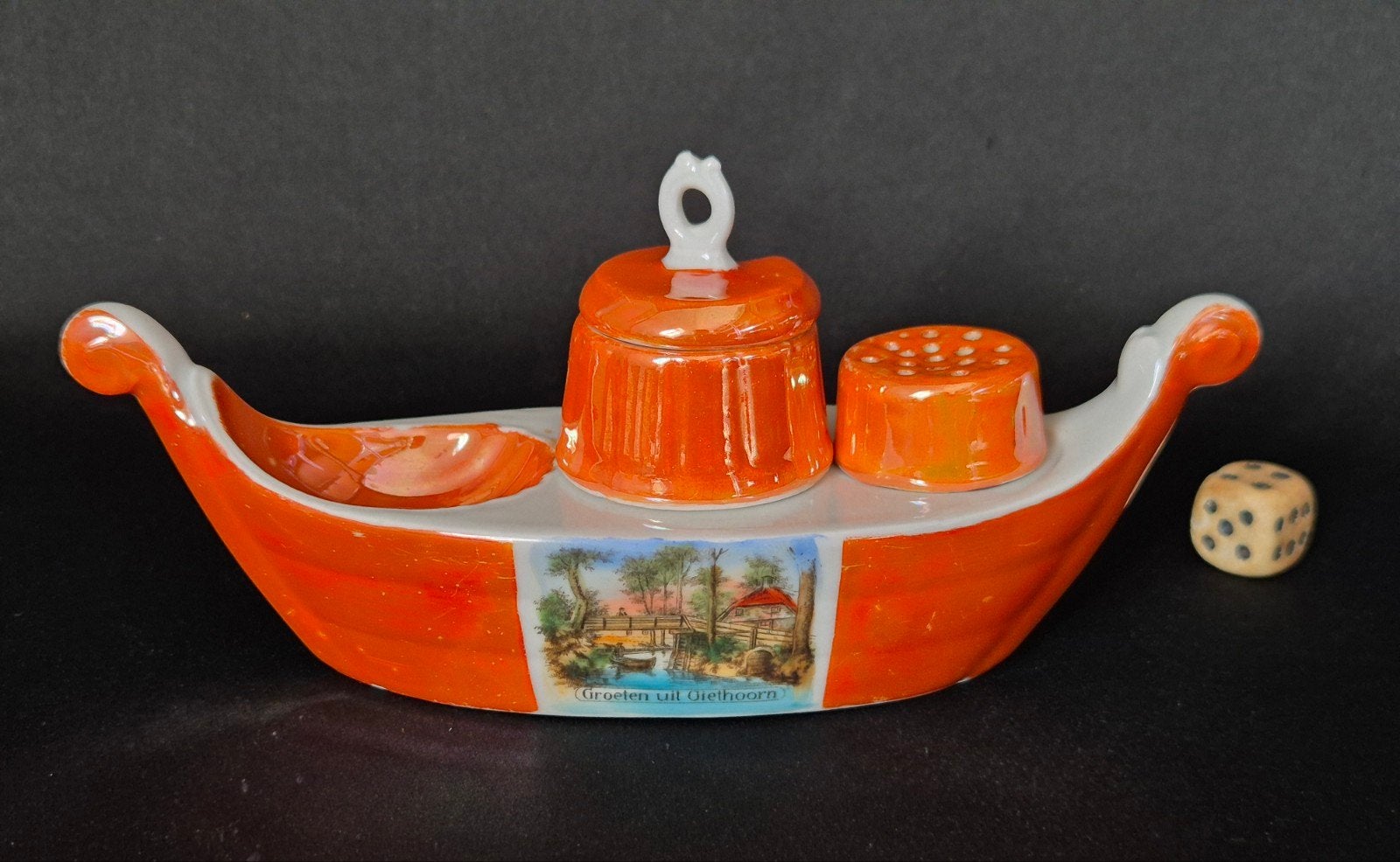 souvenir Giethoorn, Ophalen of Verzenden, Zo goed als nieuw, Porselein, Overige stijlen