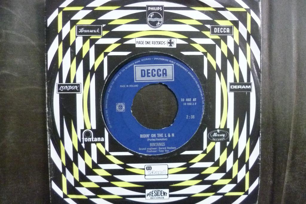 bintangs - ridin on the l & n ( jaren 60 ), Cd's en Dvd's, Vinyl Singles, Overige genres, 7 inch, Single, Ophalen of Verzenden