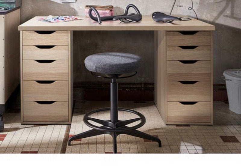IKEA ALEX ladeblok met buroblad (kleur eiken), Ophalen of Verzenden, Zo goed als nieuw
