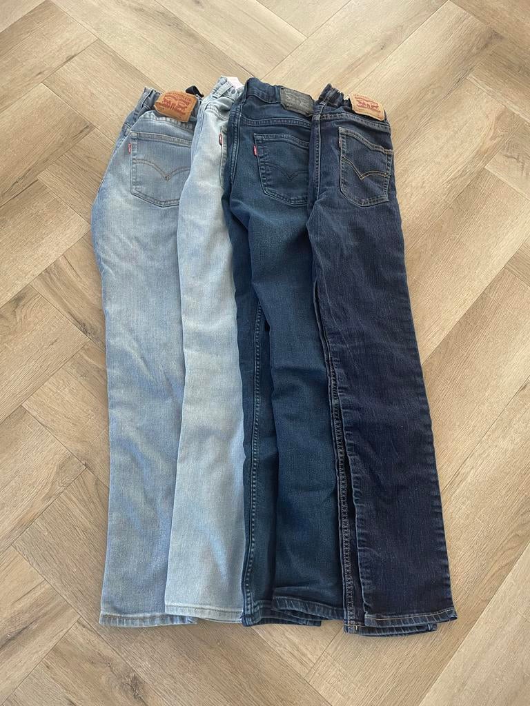 4 Levi's 512 Slim Tapered spijkerbroeken - Maat 14A, Ophalen of Verzenden, Gedragen, Blauw, Overige jeansmaten