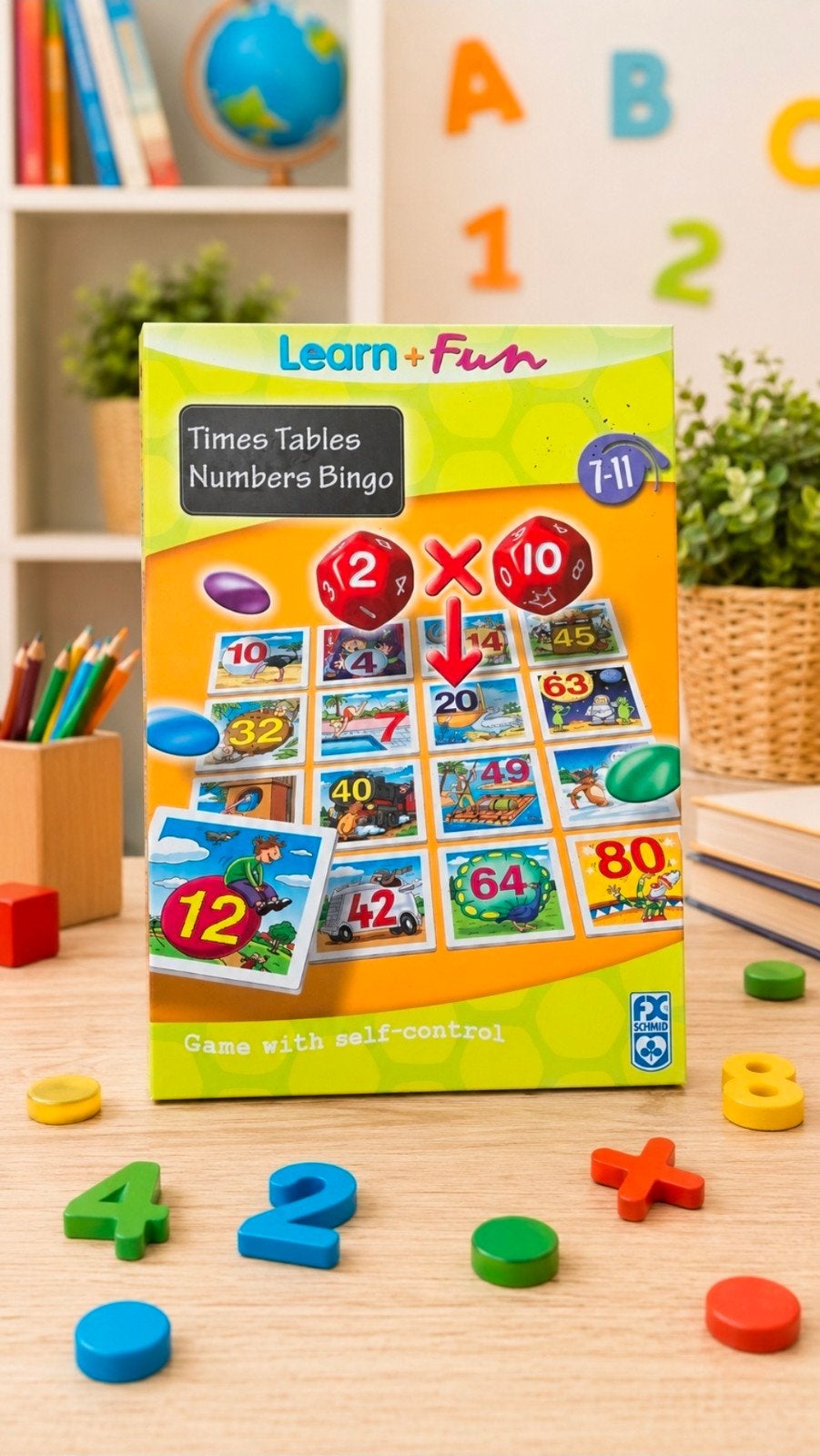 Learn & fun cijferbingo, Kinderen en Baby's, Speelgoed | Educatief en Creatief, Zo goed als nieuw, Rekenen, Ophalen of Verzenden