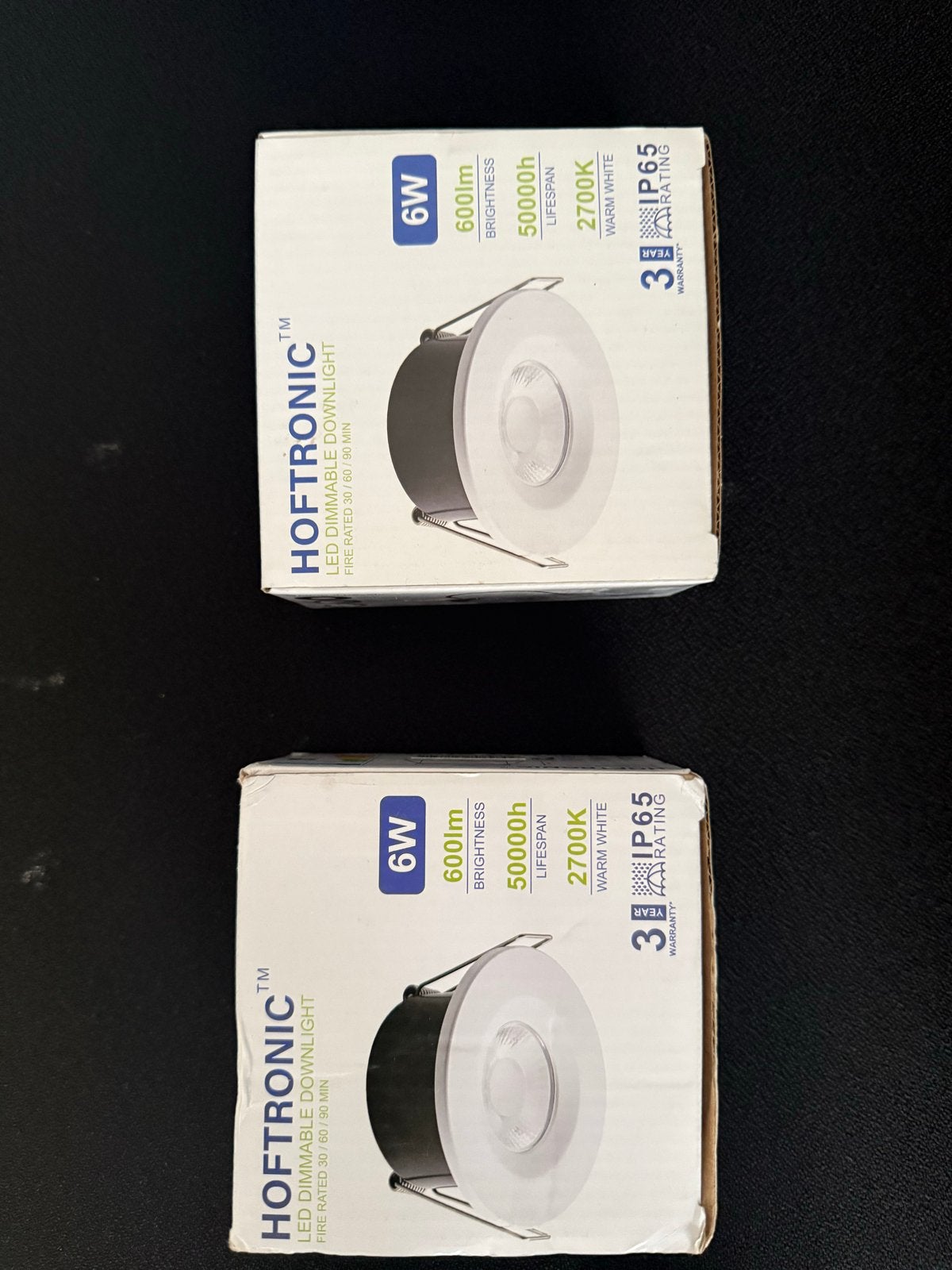 HofTronic LED Dimbare Downlight 6W Warm Wit (2 stuks), Ophalen, Nieuw