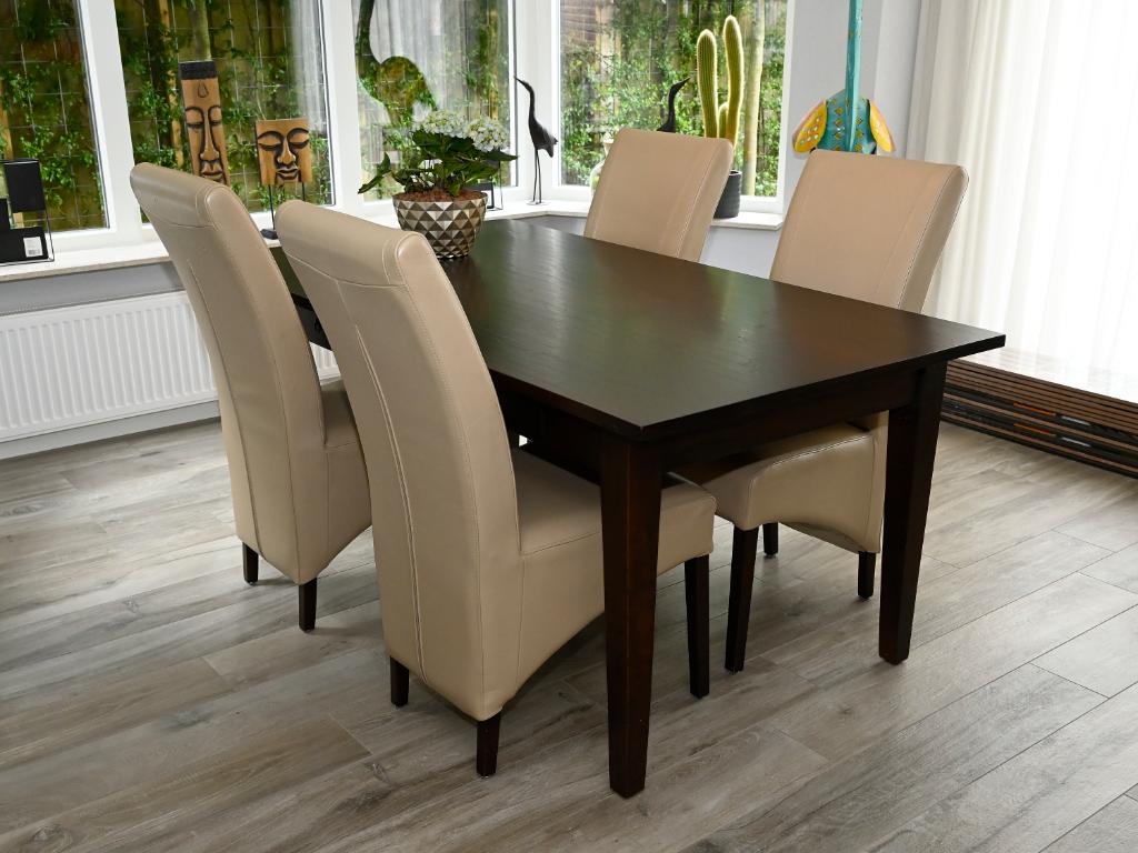 Eetkamertafel teak (180*100), Ophalen, Teakhout, 50 tot 100 cm, Zo goed als nieuw
