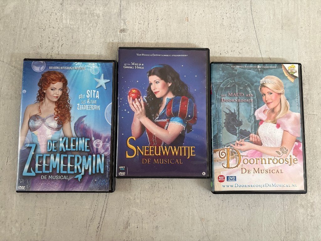 Van Hoorne Musical De Kleine Zeemeermin, Sneeuwwitje DVD, Alle leeftijden, Ophalen of Verzenden, Gebruikt