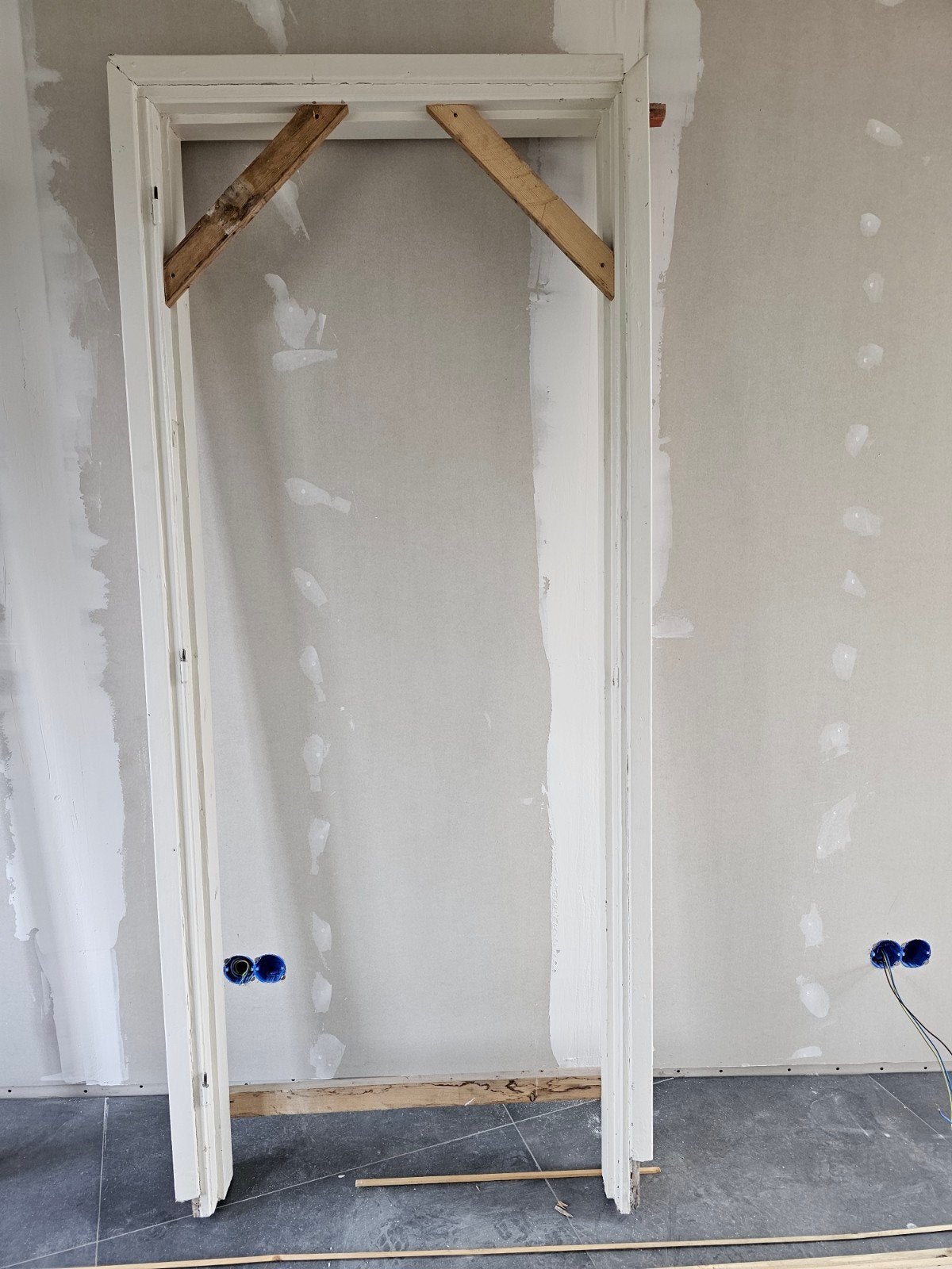 Binnendeur met glas en kozijn, Gebruikt, 80 tot 100 cm, Binnendeur, Ophalen of Verzenden