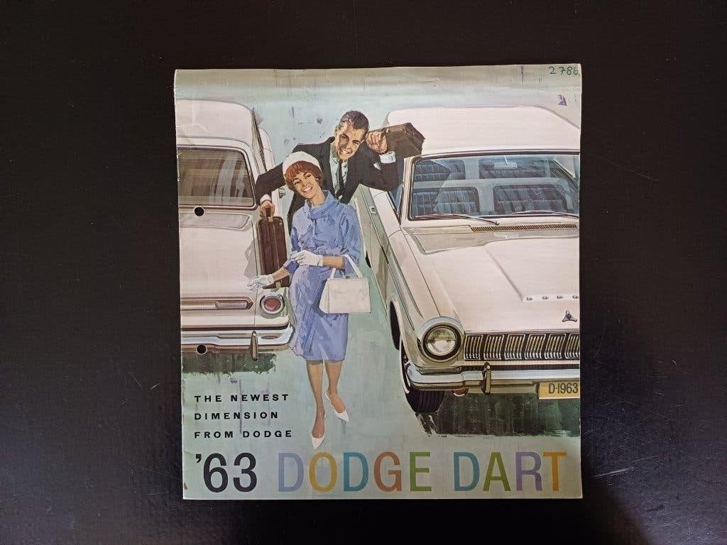 DODGE DART 1963 brochure folder USA zeldzaam MOPAR, Verzenden, Gelezen, Overige merken