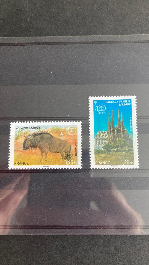 Frankrijk dienst 164/65 Unesco dieren/341, Ophalen of Verzenden