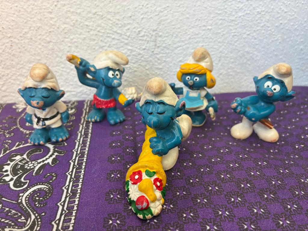 Smurfen jaren 70, Verzamelen, Ophalen of Verzenden, Gebruikt, Verschillende Smurfen, Poppetje, Figuurtje of Knuffel