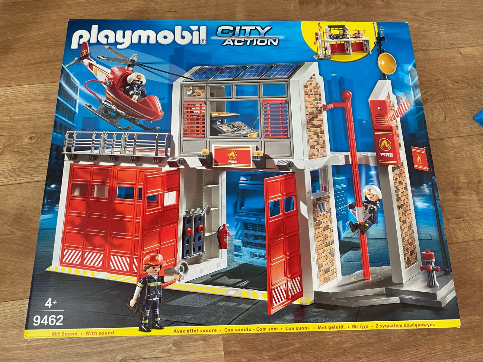 Playmobil City Action Brandweerkazerne met Helikopter 9462, Gebouw, Complete set, Ophalen of Verzenden, Zo goed als nieuw